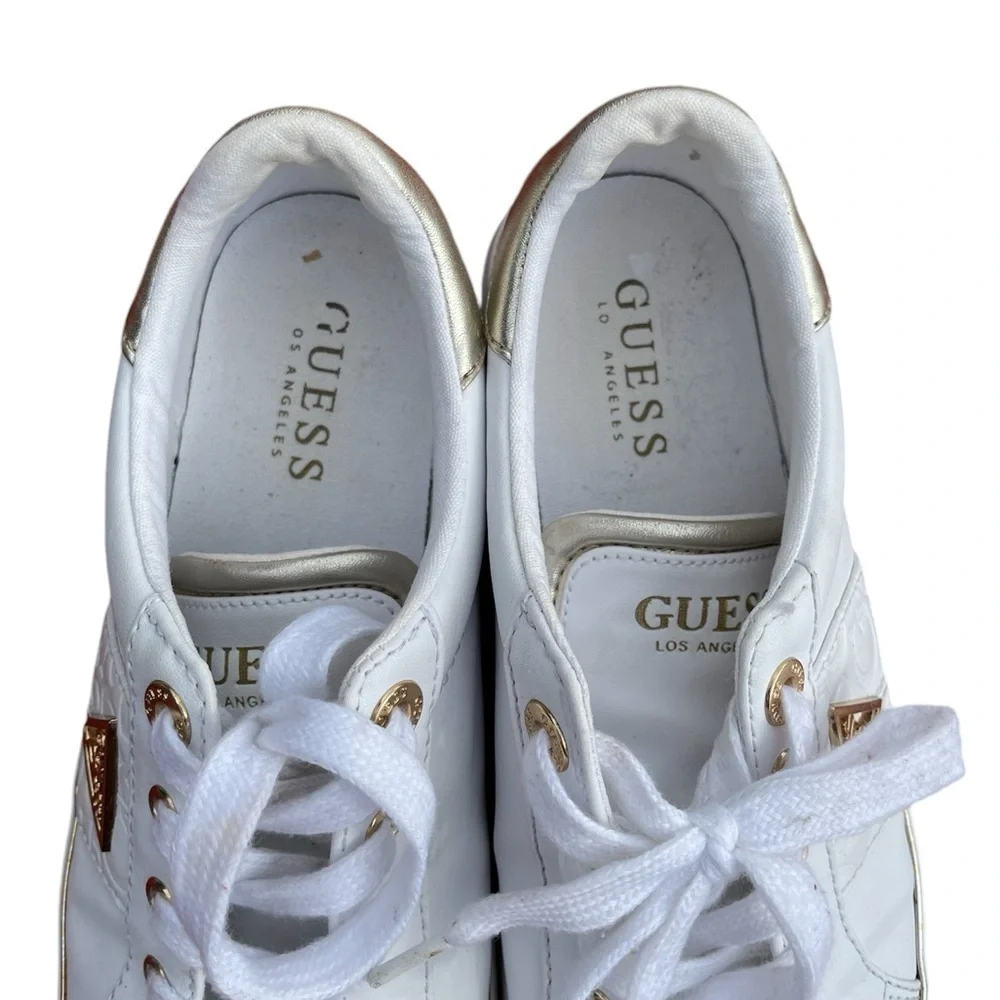 Guess Los Angeles Women White Sneakers Size 8